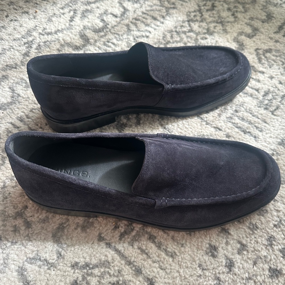 Vince Black Loafers Slip-On Shoes
